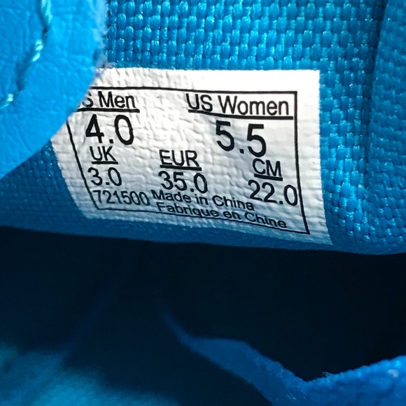 Vans Sk8 Slim Neon Leather Neon Blue Shoes - Picture 7 of 8